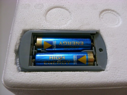 Batterie rein...