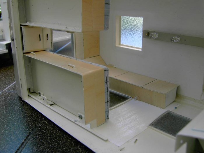 Der Schlafteil vor dem Zusammenbau von unten.