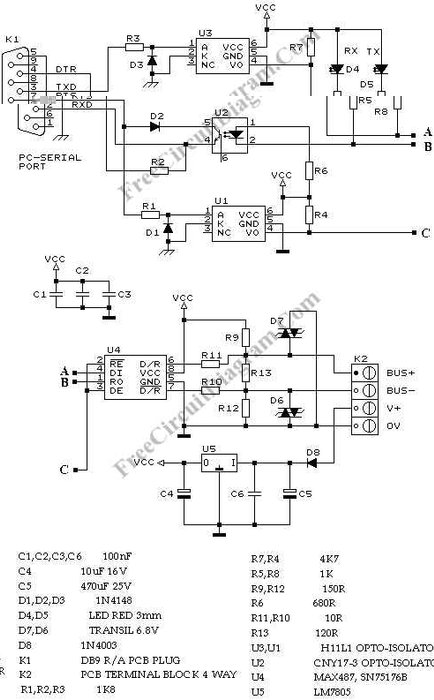 Interssante Schaltung gibt es hier:<br />http://freecircuitdiagram.com/wp-content/uploads/2009/03/rs232-rs485-adapter.jpg